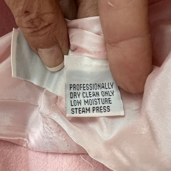 Dana Buchman Petite Blazer Size 12P Pink Wool Angora Blend Gold Buttons Lined - Picture 11 of 14